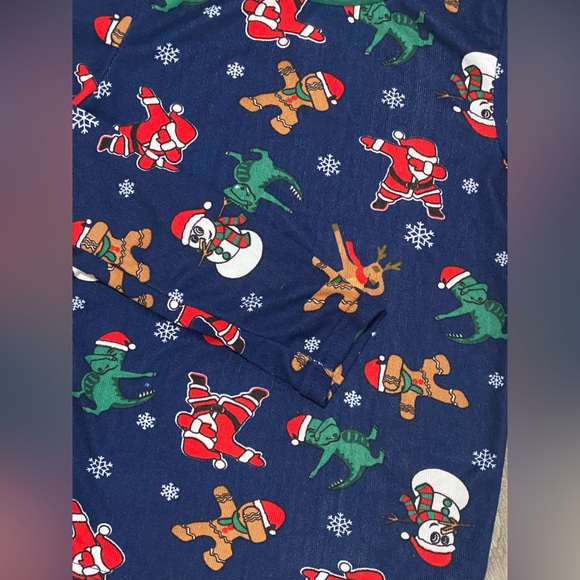 Cool Christmas Pajama PJ Set sz 10/12 - Picture 2 of 3